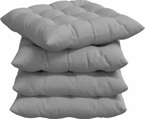 vidaXL Perne de Șezut 4 pcs Gri nori 40 x 40 x 6 cm țesătură