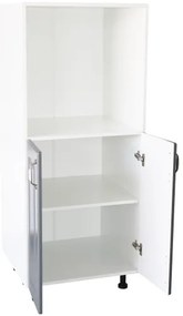 Soldat 60 cu 2 usi cu spatiu cuptor Zebra MDF gri dungi