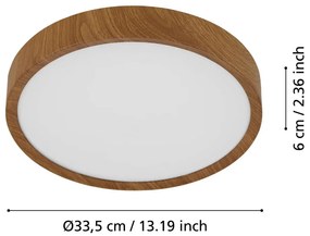 Plafonieră maro LED MUSURITA – EGLO