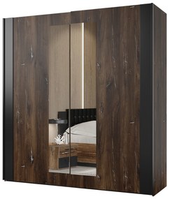Dulap de haine Signat Typ 18 (Negru + Stejar flagstaff + argintiu). 1107657