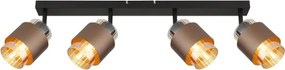 Globo 15560-4C - Corp de iluminat tip spot MILLEY 4xE27/40W/230V, negru/bronz