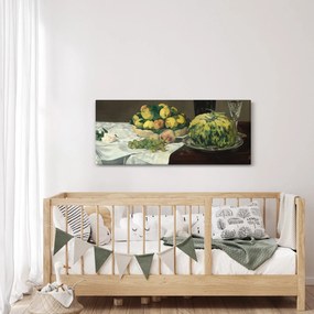 Tablou - Edouard Manet, Still Life with Melon and Peaches, reproducere (120x50 cm)