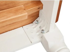 Masa extensibila, L160(290) 90 H80 cm, alb antic nuc antichizat, lemn masiv