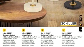 Lampadar/Lampa din metal reglabila stil vintage SCHILLER negru/patina
