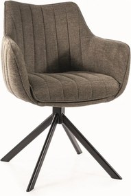 Scaun rotativ AZALIA, verde olive/negru, stofa clasica/metal, 61x44x86