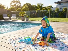 Poncho pentru copii LAGOON TREASURE colorat Dimensiune: 60 x 120 cm