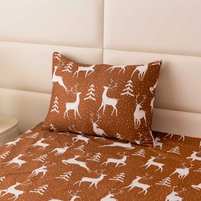 Husa de perna decorativa WHITE DEER 50x70 cm, maro