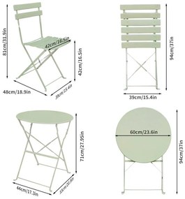 Set mobilier balcon Orosi (verde). 1088135