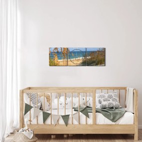 Tablou - Plajă (cu ceas) (90x30 cm)