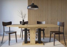 Masă de sufragerie Wamo (artisan + Negru) (pentru 6 până la 8 persoane). 1055272