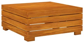 Set mobilier gradina cu perne, 5 piese, lemn masiv de salcam Crem, colt + 2x mijloc + suport pentru picioare + masa, 1