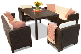 Mobilier terasă maro tehnoratan Colorado Apetito 8 Bica