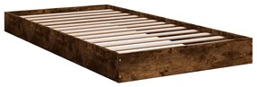 842060 vidaXL Cadru de pat, stejar fumuriu, 100x200 cm, lemn prelucrat