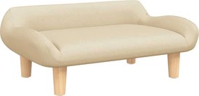 vidaXL Pat de câini, crem, 70x40x24 cm, material textil