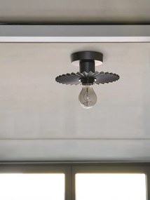 Osram - Plafonieră PLISSEE 1xE27/15W/230V Ø 20 cm antracit