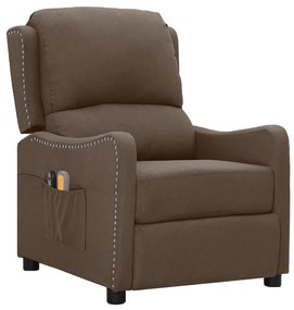 3098765 vidaXL Fotoliu de masaj electric rabatabil, gri taupe, textil