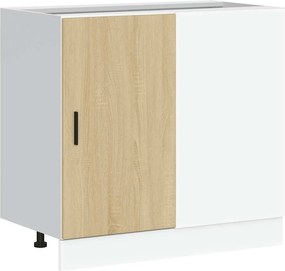 vidaXL Dulap de bază pentru chiuvetă “Lyon” din lemn de stejar Sonoma