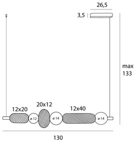 Lustră LED pe cablu MAXLIGHT P0593 BORA LED/29W/230V alb/negru