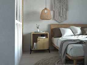 Noptieră Teveno (stejar + negru). 1094370