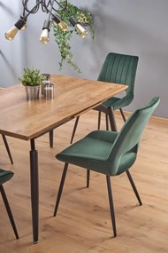 Set masa extensibila Cambell L140-180 + 4 scaune K404 velvet verde