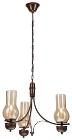 Lustră pe lanț Brilagi COTTAGE 3xE14/40W/230V stejar/maro