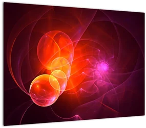 Tabloul modern cu abstracțiune roz (70x50 cm)