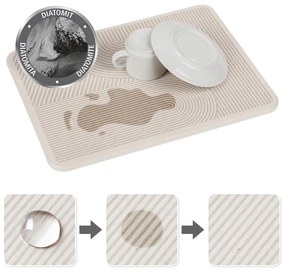 Scurgător de vase bej din diatomit 40x30 cm Damon – Wenko