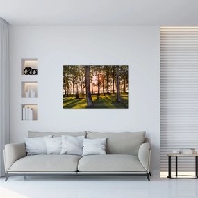 Tablou cu pomi lângă lac (90x60 cm)