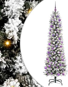 vidaXL Brad de Crăciun artificial Alb 240 cm PVC și metal și plastic