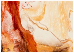 Tablou pe sticlă - Pictură abstractă (70x50 cm)