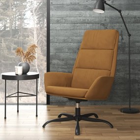 341415 vidaXL Scaun de relaxare, maro, catifea