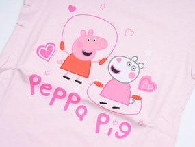 Tricou copii 2 buc PEPPA PIG roz deschis/alb - diferite marimi Marime: 110 - 116