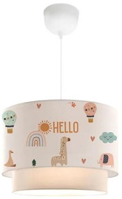 Lustră pentru copii CANDY 1xE27/40W/230V albă/multicoloră