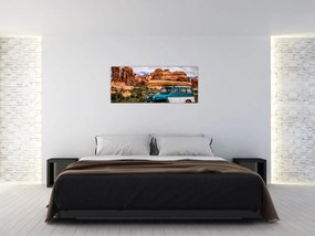 Tablou mașina de teren în munți (120x50 cm)