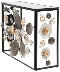 Masă consolă neagră 42x112 cm Glam Dark – Mauro Ferretti