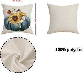 Husa de pernă HELLO PUMPKINS 45x45 cm, bej