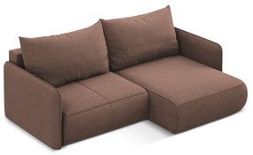 Colțar roz extensibil/cu spațiu de depozitare (cu colț pe partea dreaptă) Nanea – Makamii