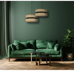 Lustră pe cablu Duolla DUO 1xE27/15W/230V d. 40 cm ratan/negru