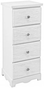 Comoda alb antichizat din MDF melaminat, 31,5 cm, Blanc Bizzotto