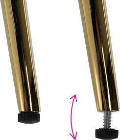Canapea cu 2 locuri de design, ţesătură Velvet bej/gold crom auriu, EZIO TYP 2