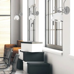 Aplică perete RETRO II 1xE27/60W/230V argintiu