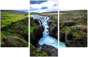 Tablou - Cascada intre stânci (90x60 cm)