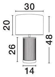Veioza/Lampa de masa design decorativ, NAU H 48cm