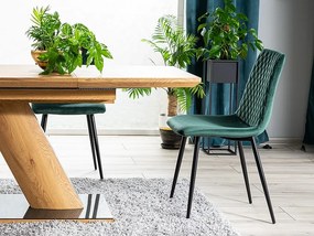 Scaun de sufragerie Isaac (verde + Negru). 1050332