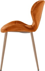 Scaun de sufragerie MANGO VELVET, teracota
