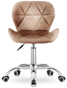 Scaun de birou AVOLA VELVET maro deschis