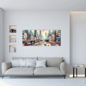 Tablou - Viața din marele oraș (120x50 cm)