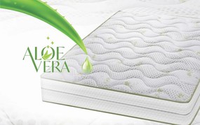 Saltea ortopedica Aloe Vera Dual Confort, 180x200x25 cm, Memory 4 cm, 7 zone de confort, reversibila, fermitate medie