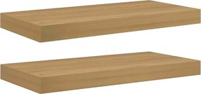 vidaXL Raft de perete 2 pcs Maro 50 x 23 x 4 cm Lemn compozit