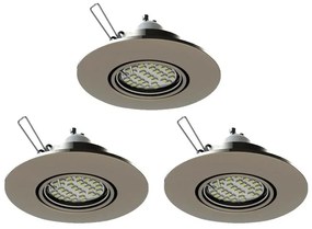 SET 3x corp de iluminat LED încastrat Eglo 78705 PENETO 1xGU10/3,3W/230V crom